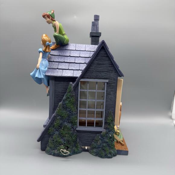 Disney Peter Pan You Can Fly Darling House Snow Globe Music Lights Read - Picture 4 of 8